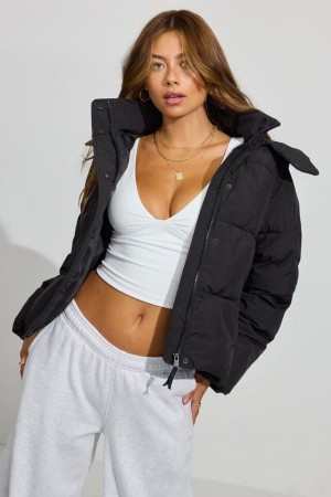 Black Women Garage Perfect Down Jackets | A-7915608