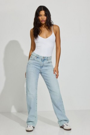 Blue Women Garage 90s Straight Jeans | A-2079815