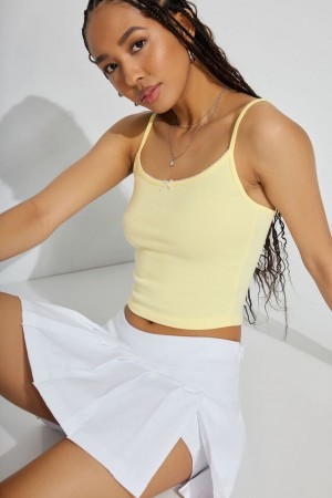 Cream Yellow Women Garage Felicia Cami Tank Top | A-3209168