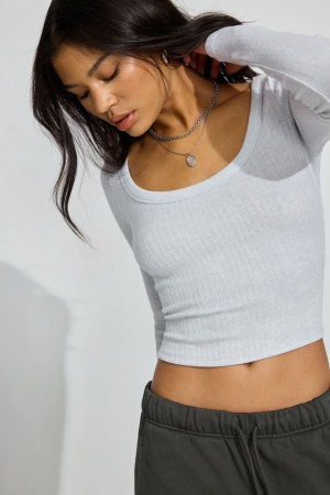 Grey Women Garage Scoop Neck Knit Long Sleeve | A-7651203