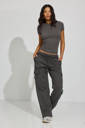 Grey Women Garage Ultrafleece Cargo Sweatpants | A-9578412