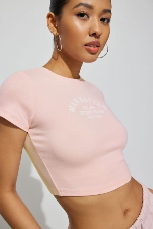 Pink Women Garage Stormi T Shirts | A-4186973