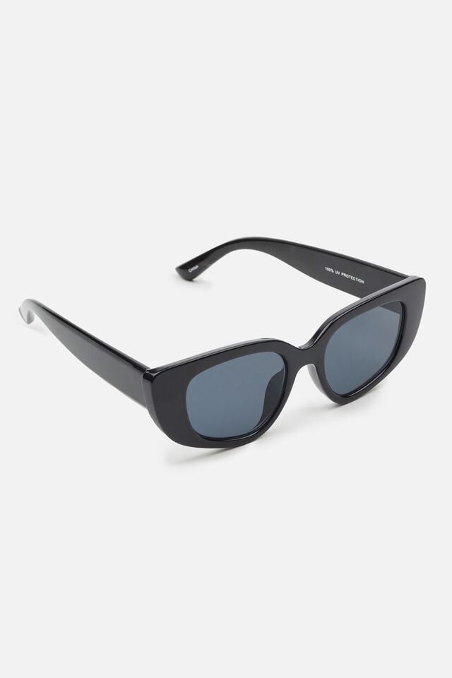 Black Women Garage Chunky Cat Eye Sunglasses | A-1635249