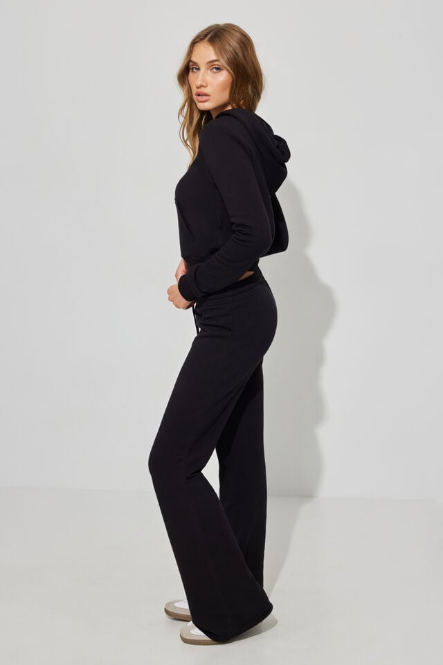 Black Women Garage Flare Joggers | A-4982501