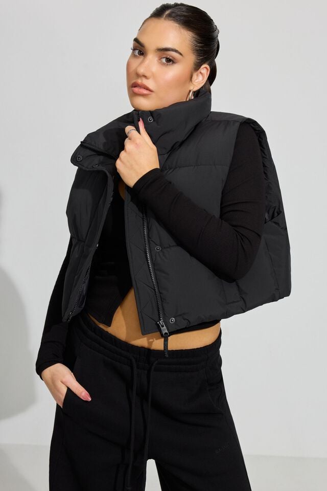 Black Women Garage Mini 2.0 Puffer Vest | A-2063197