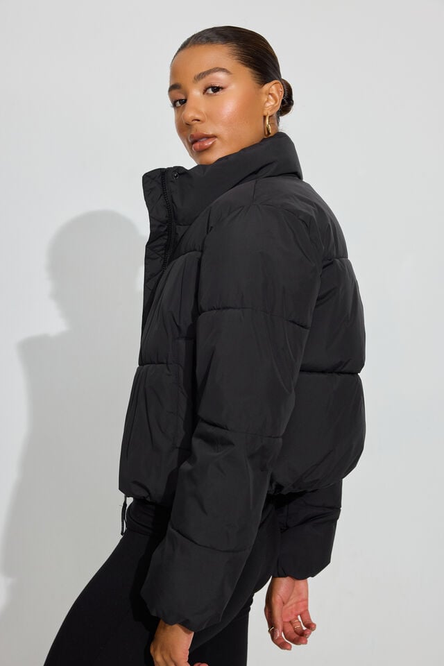 Black Women Garage Mini Down Jackets | A-2431976