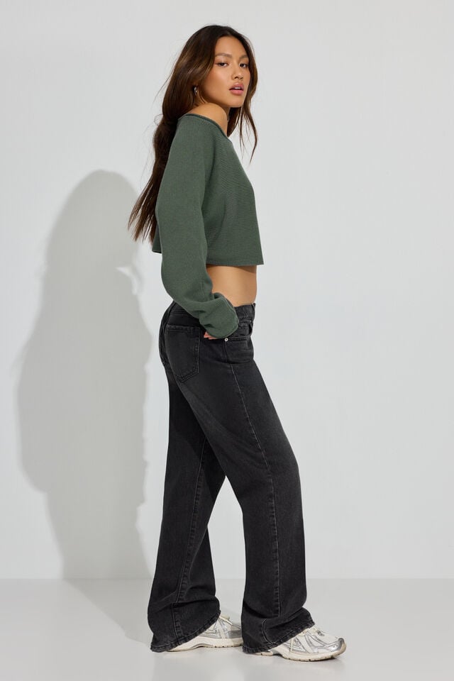 Black Women Garage Slouchy Jeans | A-5703691