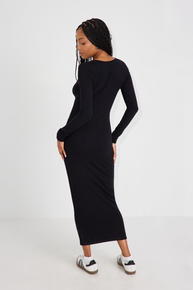 Black Women Garage Stassi Scoop Neck Maxi Dress | A-8731495