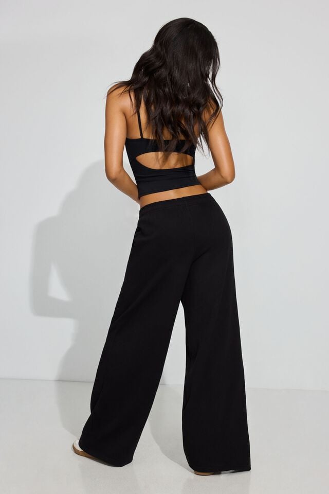 Black Women Garage Ultrafleece Super Wide Leg Sweatpants | A-7580139