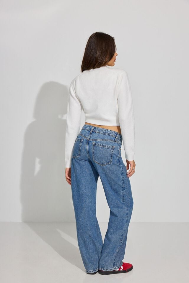 Blue Women Garage Baggy Jeans | A-0741926