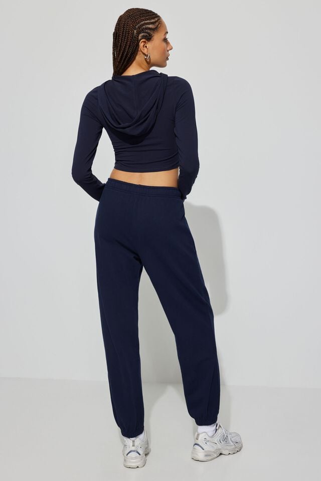 Blue Women Garage Mid Rise Sweatpants | A-2053746