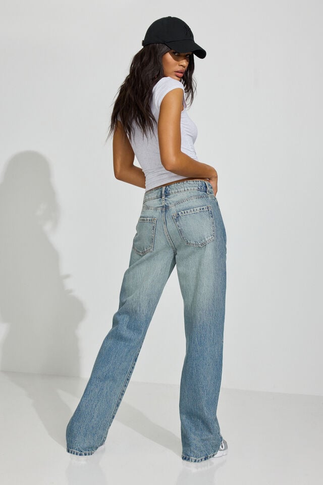 Blue Women Garage Slouchy Jeans | A-5210378