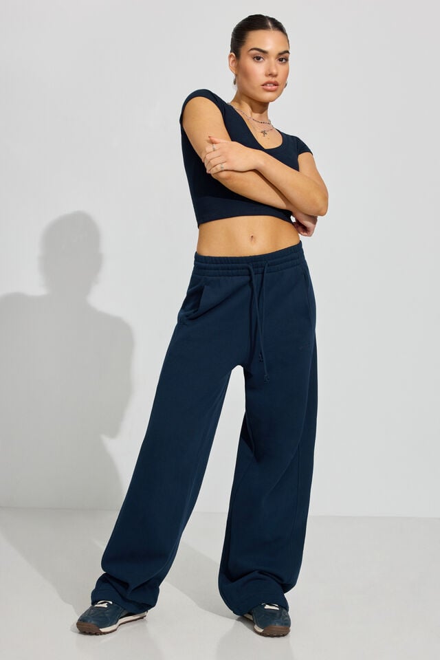 Blue Women Garage Ultrafleece Barrel Leg Sweatpants | A-2408951