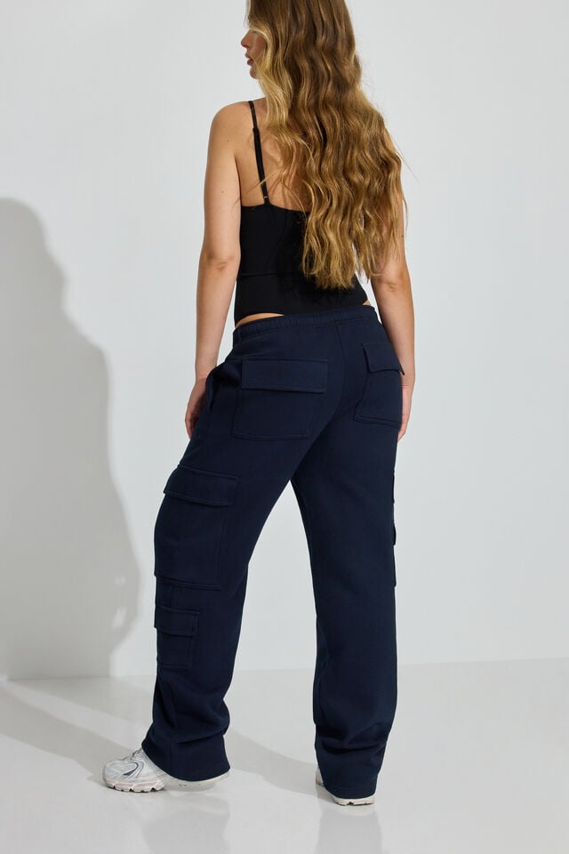 Blue Women Garage Ultrafleece Cargo Pants | A-2903658