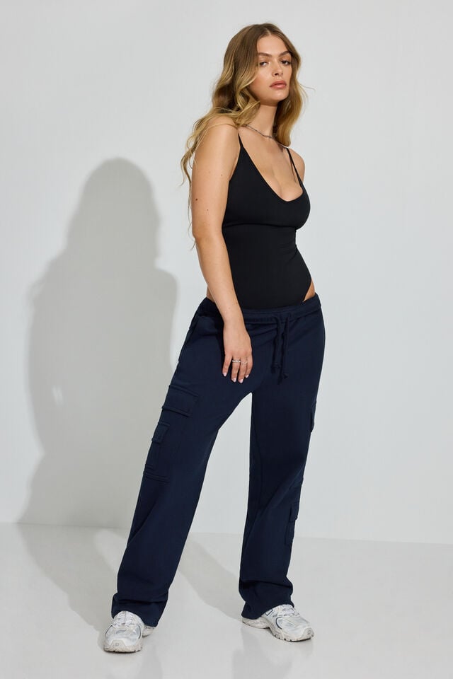 Blue Women Garage Ultrafleece Cargo Pants | A-2903658