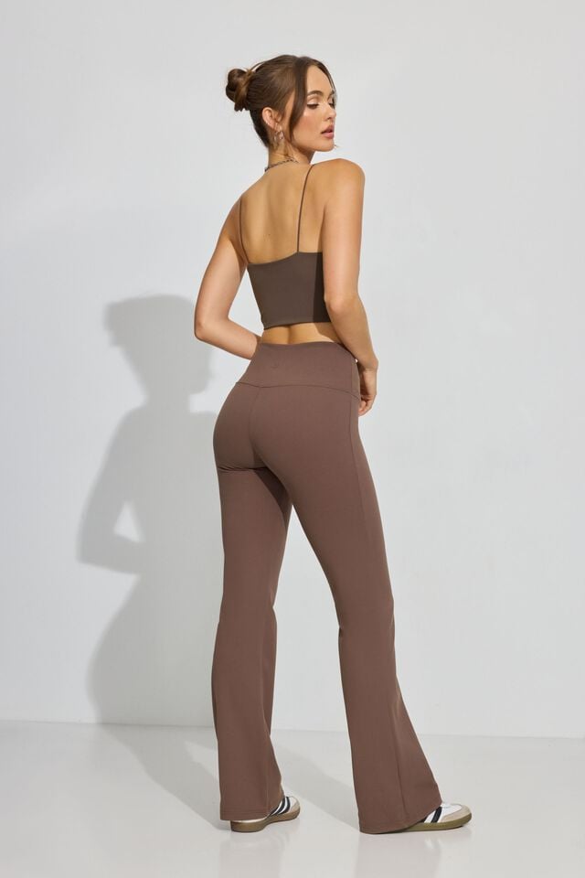 Brown Women Garage Flare Leggings | A-3150648