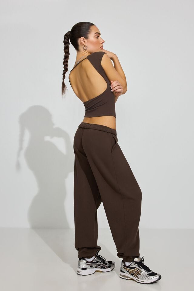 Brown Women Garage Ultrafleece Boyfriend Sweatpants | A-7561324