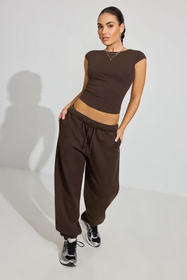 Brown Women Garage Ultrafleece Boyfriend Sweatpants | A-7561324