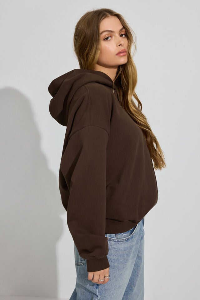 Brown Women Garage Ultrafleece Hoodie | A-4671320