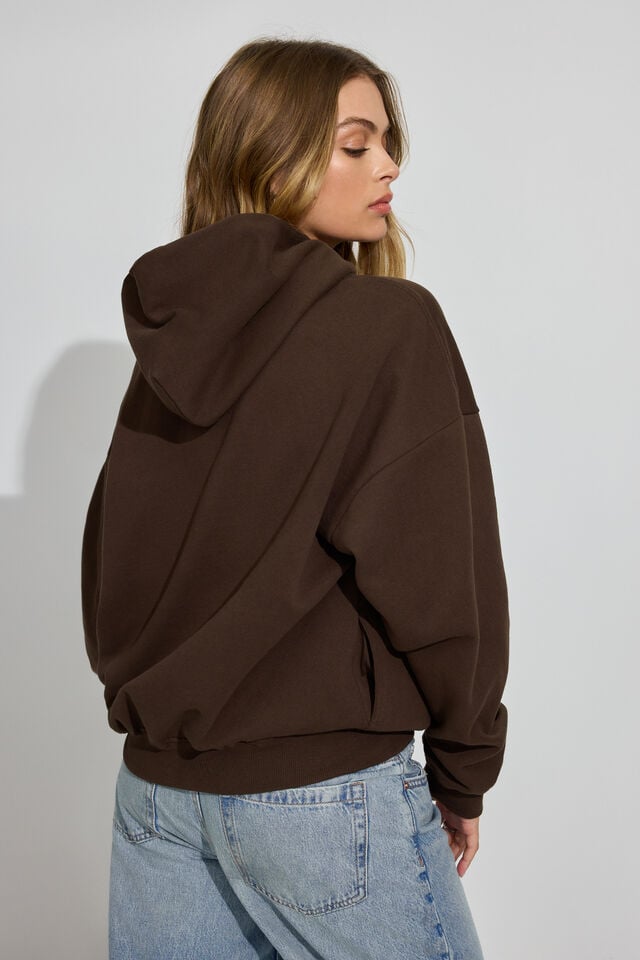 Brown Women Garage Ultrafleece Hoodie | A-4671320