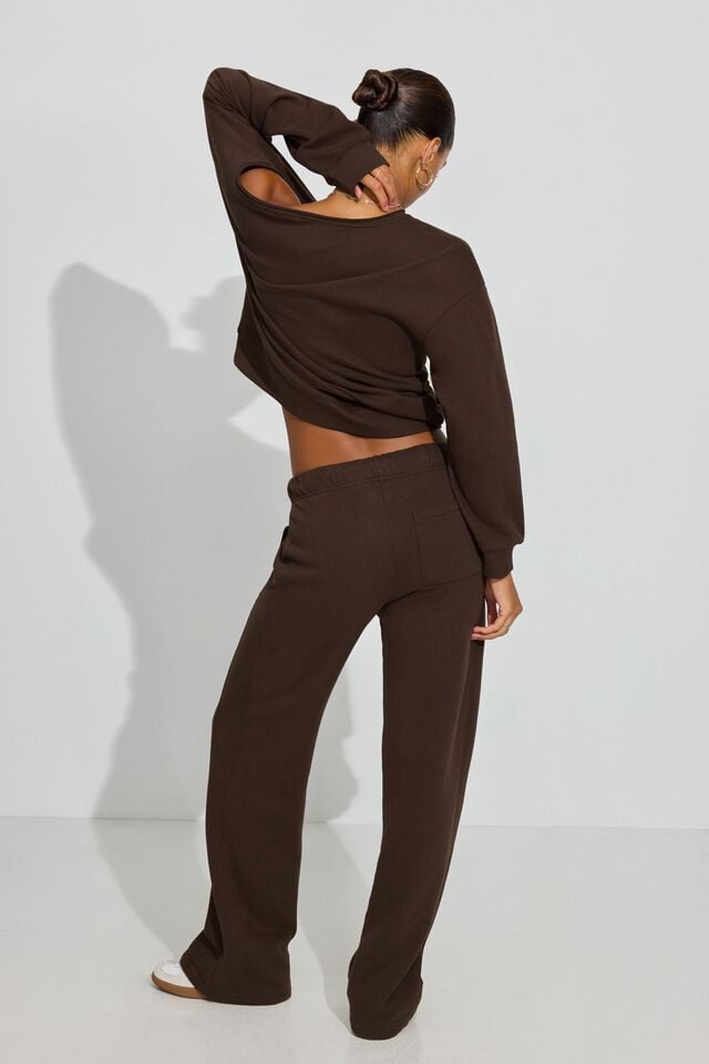 Brown Women Garage Ultrafleece Straight Leg Sweatpants | A-8310659