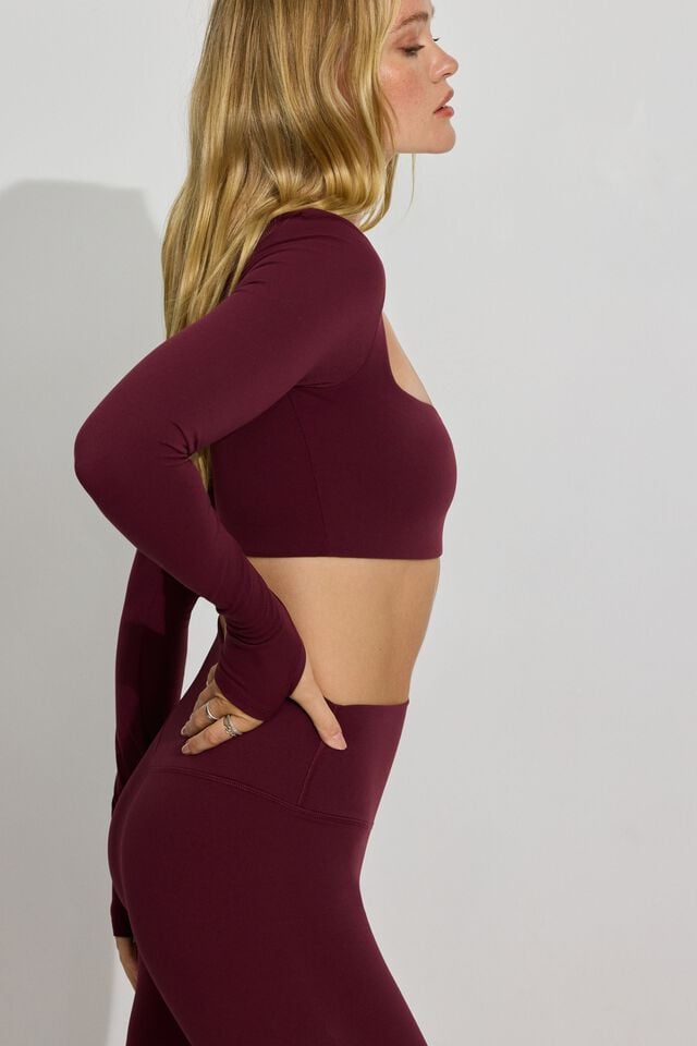 Burgundy Women Garage Softactive Long Sleeve | A-6105928