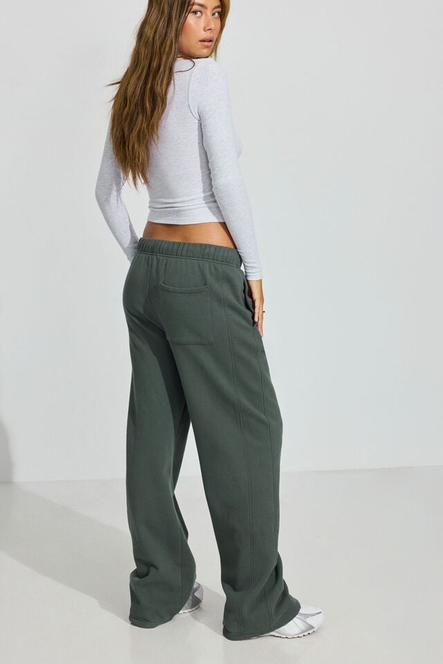 Dark Green Women Garage Ultrafleece Straight Leg Sweatpants | A-5608423