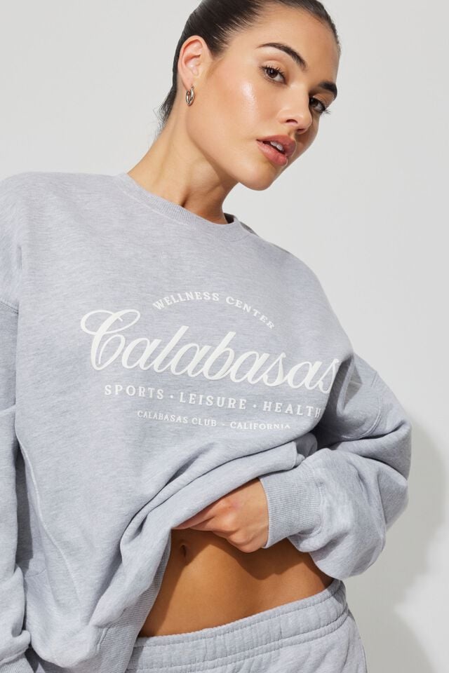 Grey Women Garage Oversized Sweatshirts | A-2580639