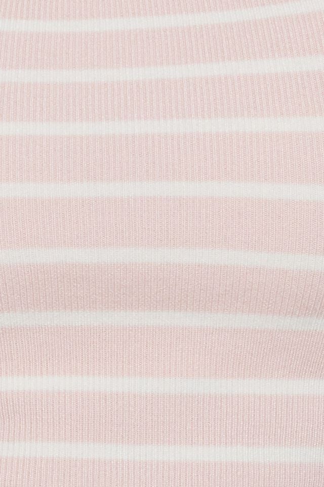 Pink / White Women Garage Short Sleeve Off Shoulder Sweater | A-3701468