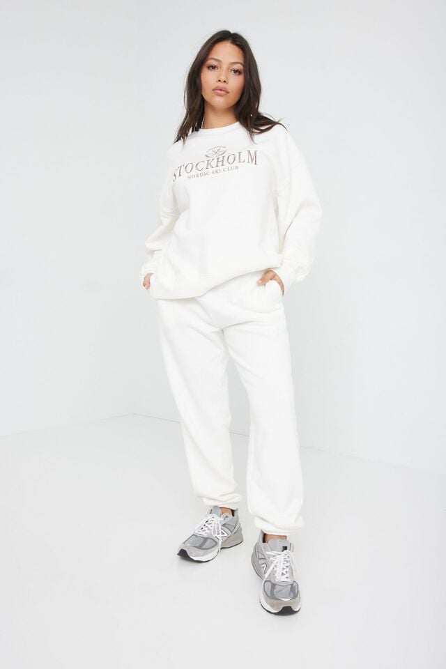 White Women Garage 90s Joggers | A-1453682