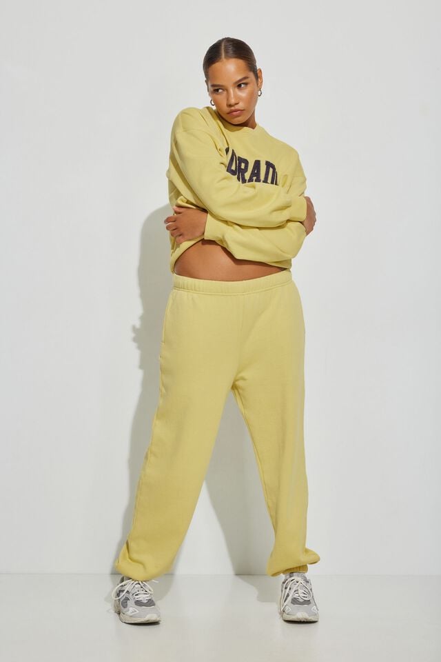 Yellow Women Garage Easy Joggers | A-0471292